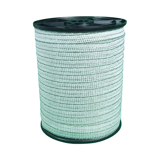 Schriklint wit-groen 200m 12,5mm