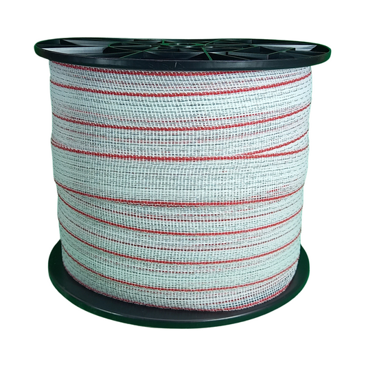 Schriklint wit-rood 100m 40mm
