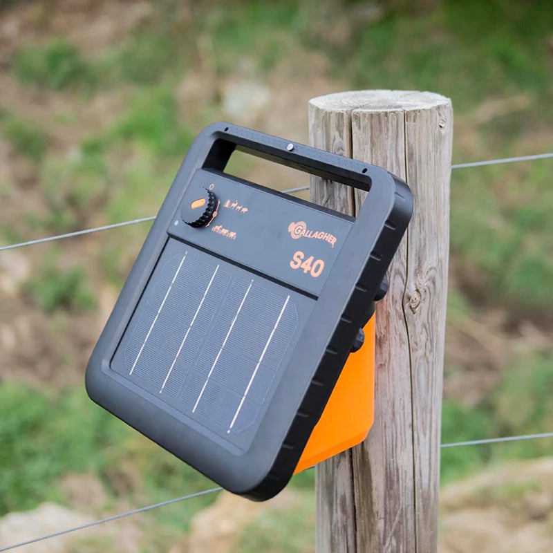 Gallagher S40 solar schrikdraadapparaat inclusief batterij (6 V - 10 Ah)