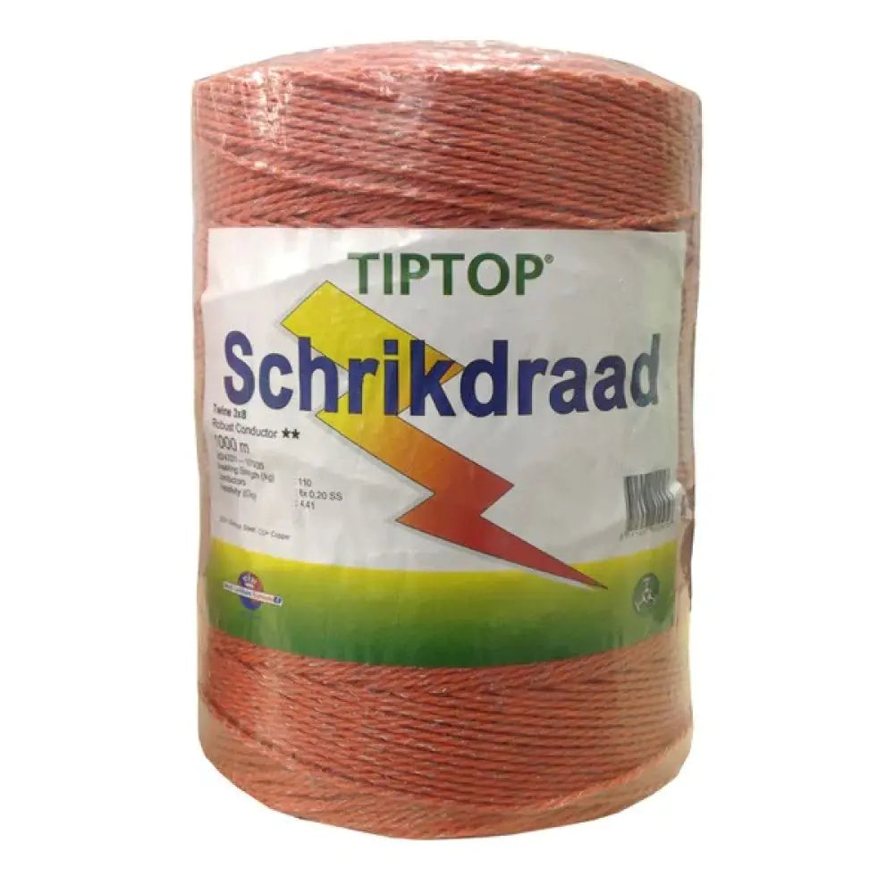 Tiptop schrikdraad oranje 1000m 3mm