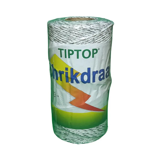 Tiptop schrikdraad wit 200m 3mm