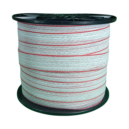 Schriklint wit-rood 100m 40mm