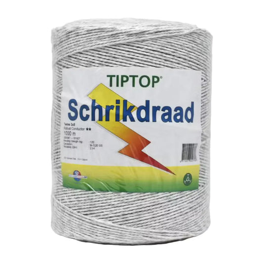 TipTop schrikdraad wit 1000m 3mm