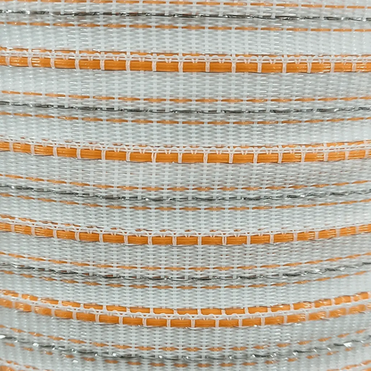 Schriklint wit-oranje 200m 20mm