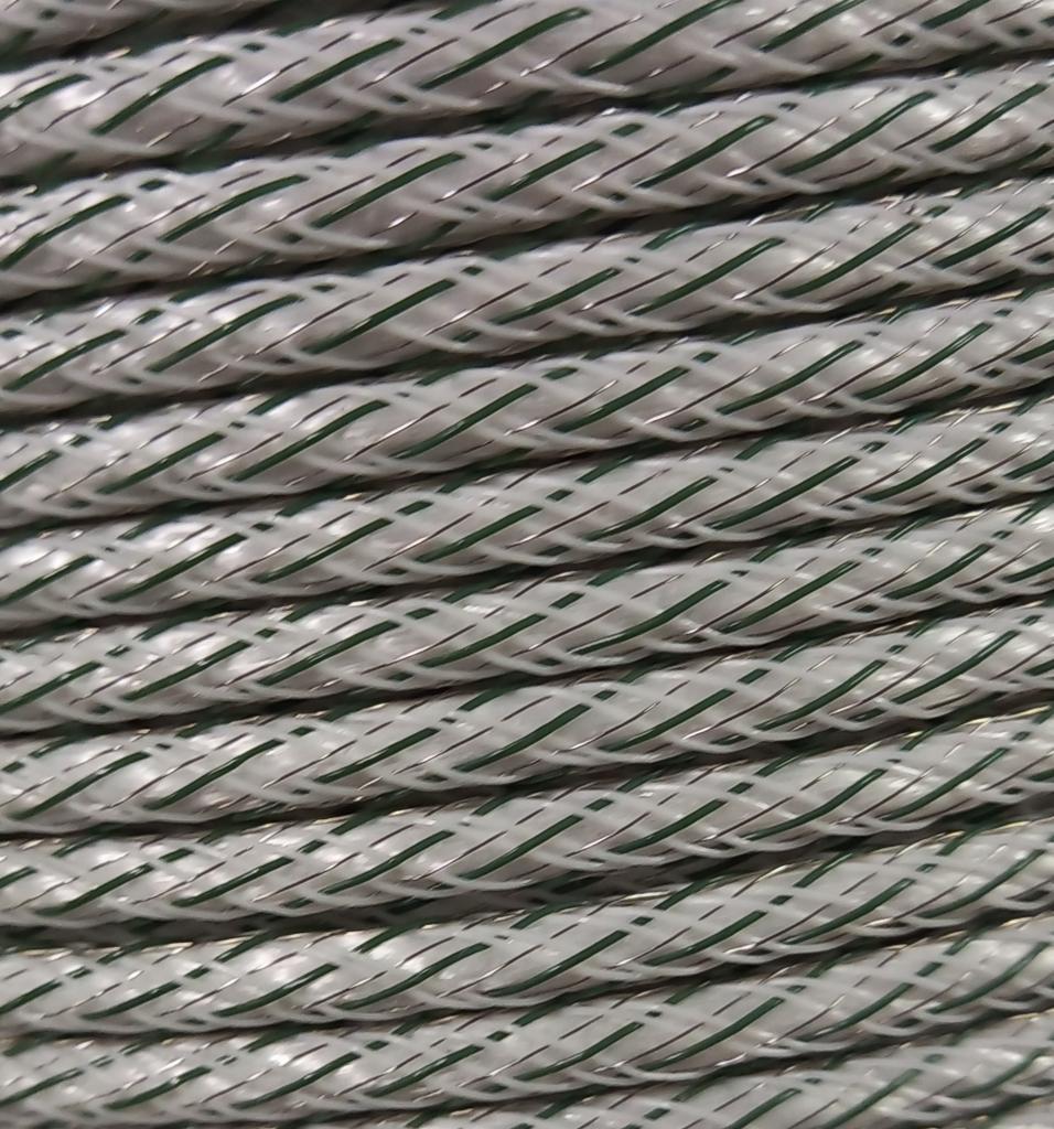Schrikdraad wit-groen 200m 6mm