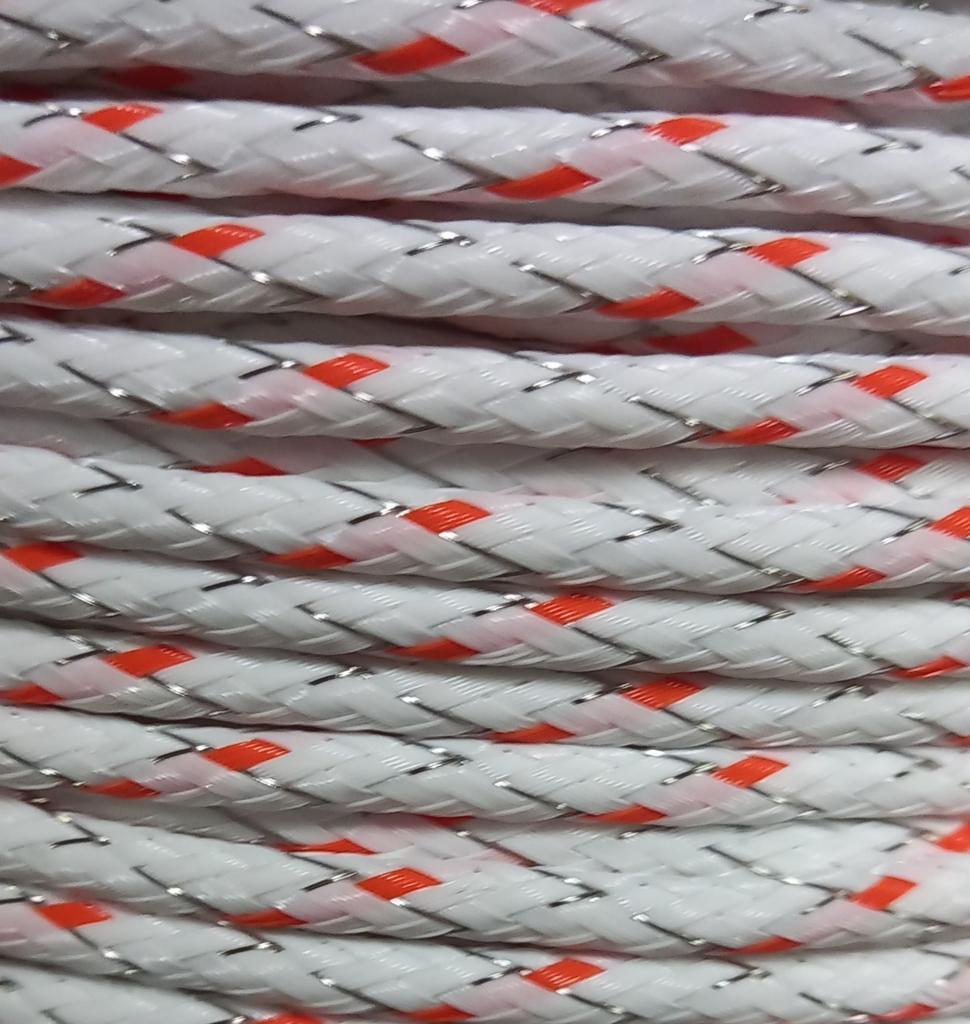 Schrikdraad wit-rood 200m 6mm