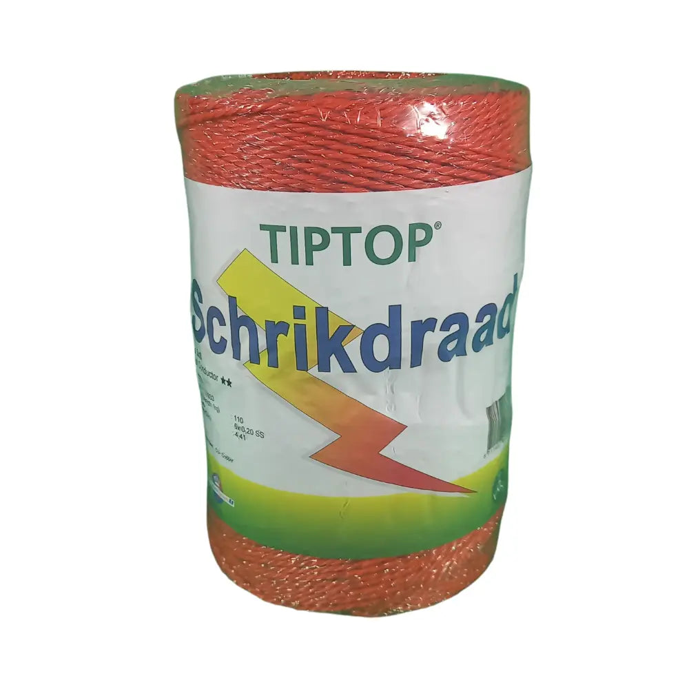Tiptop schrikdraad oranje 400m 3mm