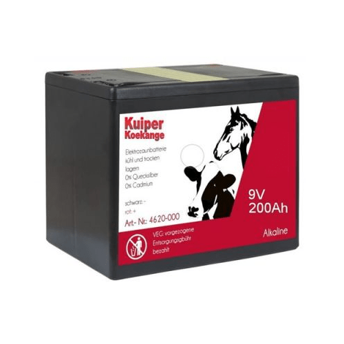 Batterij 9Volt - 200AH - afrasteringsmateriaal