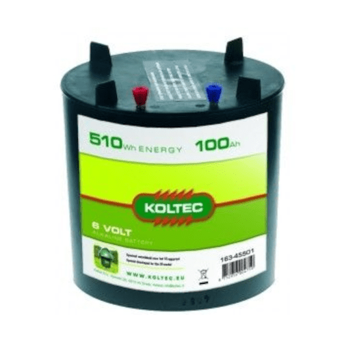 Koltec batterij rond 6 Volt - 100AH - afrasteringsmateriaal