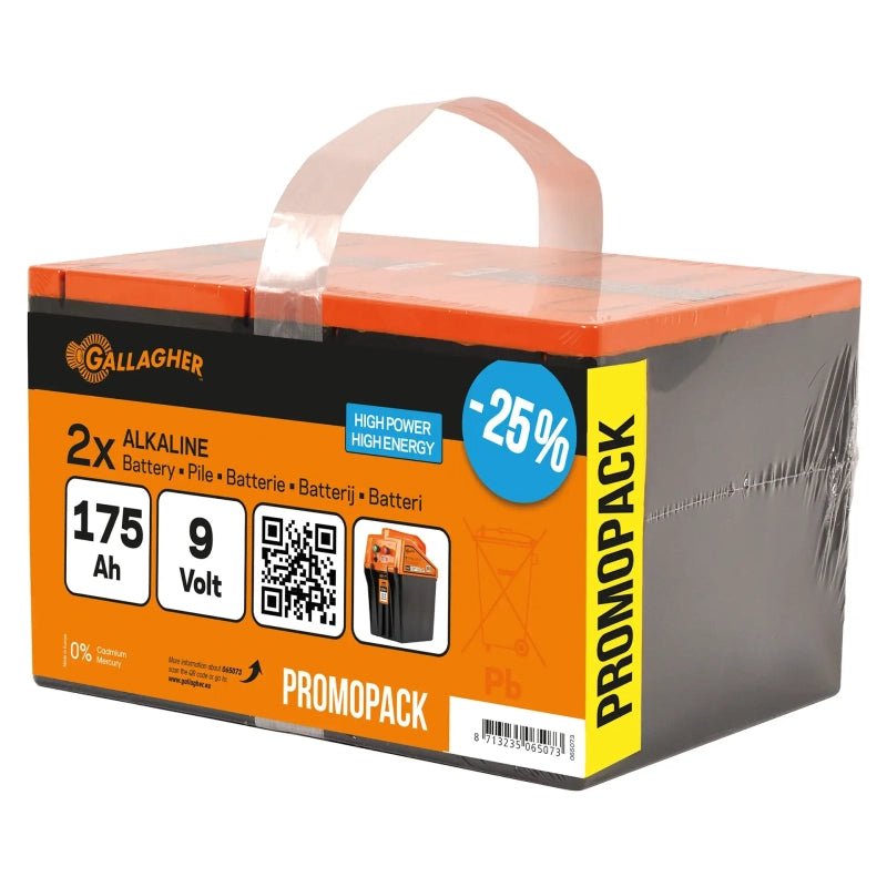 Powerpack batterij duopack (9V, 175Ah) - afrasteringsmateriaal