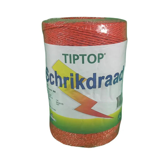 Tiptop schrikdraad oranje 400m 3mm - afrasteringsmateriaal